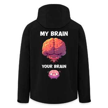 Mon cerveau Votre cerveau dessin animé Sarcasme cérébral - Veste softshell homme en polyester recyclé Stanley/Stella - noir - Dos - AI Model Male 185 light (185cm)