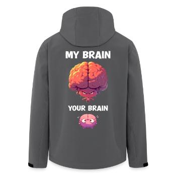 Mon cerveau Votre cerveau dessin animé Sarcasme cérébral - Veste softshell homme en polyester recyclé Stanley/Stella - charbon - Dos - AI Model Male 185 light (185cm)