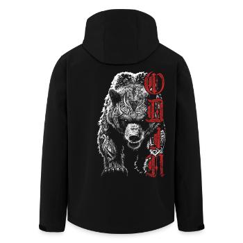 Odin Grizzly Ours Mythologie nordique Viking - Veste softshell homme en polyester recyclé Stanley/Stella - noir - Dos - AI Model Male 185 light (185cm)