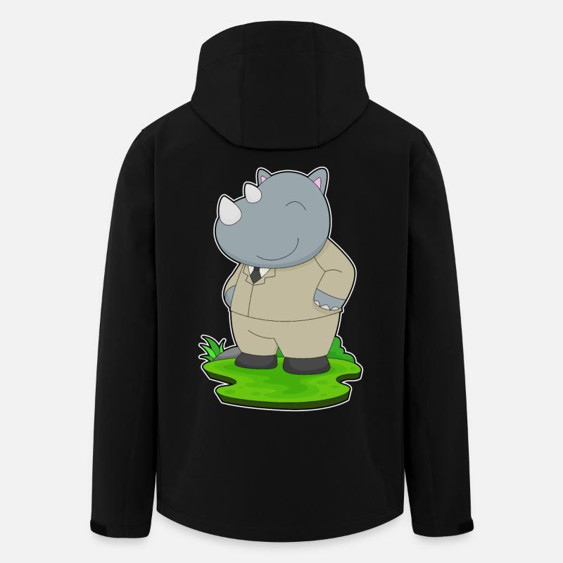 Nashorn Bräutigam Anzug Hochzeit - Recycelte Männer Softshell-Jacke von Stanley/Stella - Schwarz