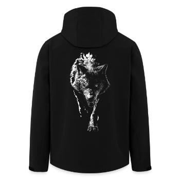 Loup Nordique Germanique Vikings Mythologie nordique - Veste softshell homme en polyester recyclé Stanley/Stella - noir - Dos - AI Model Male 185 light (185cm)