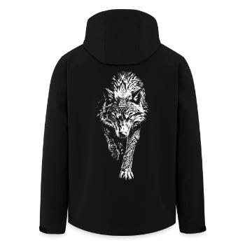 Loup Mythologie nordique Germanique Vikings Nordique - Veste softshell homme en polyester recyclé Stanley/Stella - noir - Dos - AI Model Male 185 light (185cm)