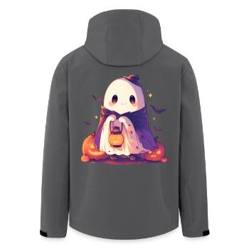 Halloween Ghost Ghost Citrouille Cadeau - Veste softshell homme en polyester recyclé Stanley/Stella - noir - Dos - AI Model Male 185 light (185cm)