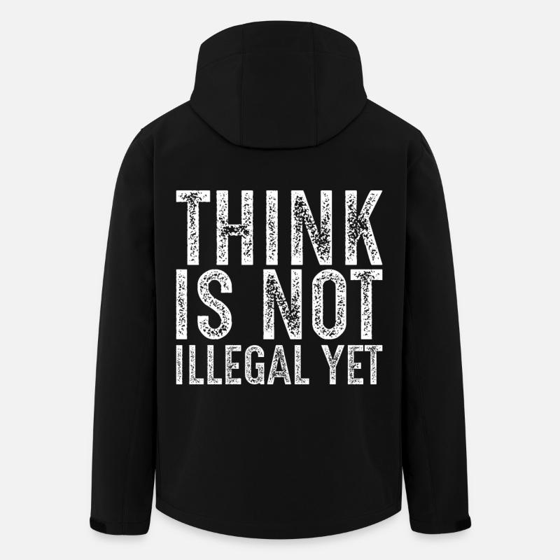 Denken ist noch nicht illegal - Recycelte Männer Softshell-Jacke von Stanley/Stella - Schwarz