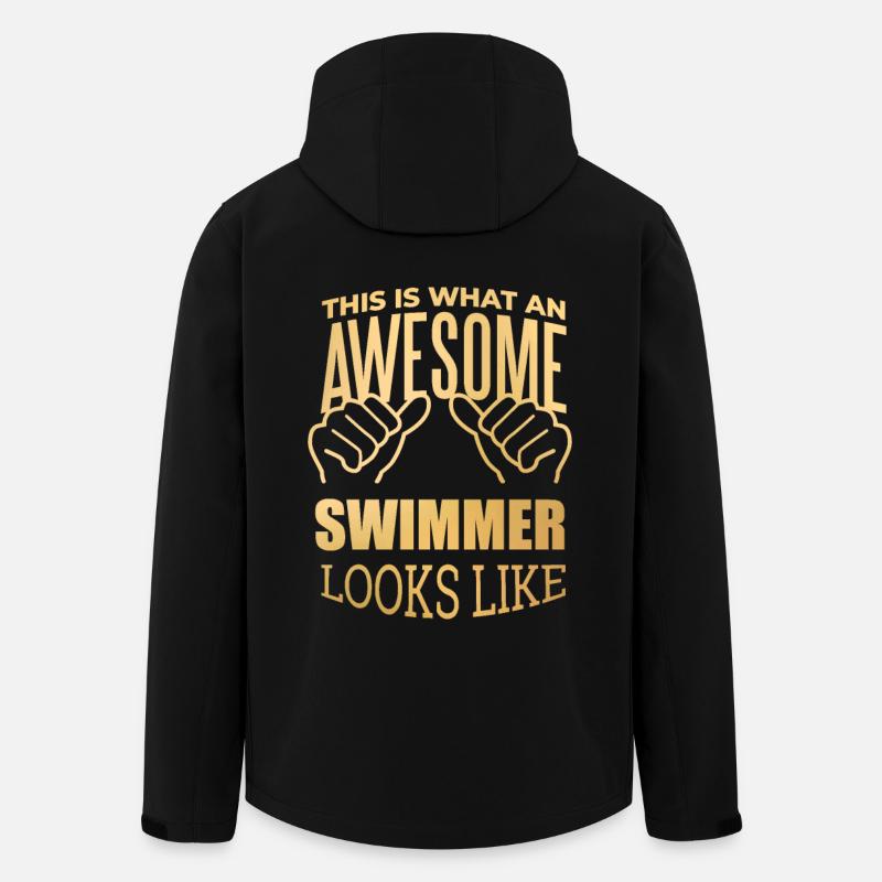 schwimmen - Recycelte Männer Softshell-Jacke von Stanley/Stella - Schwarz