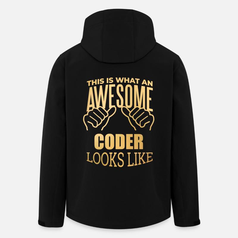 Coding Coding Coding - Men’s Recycled Softshell Jacket Discoverer by Stanley/Stella - black