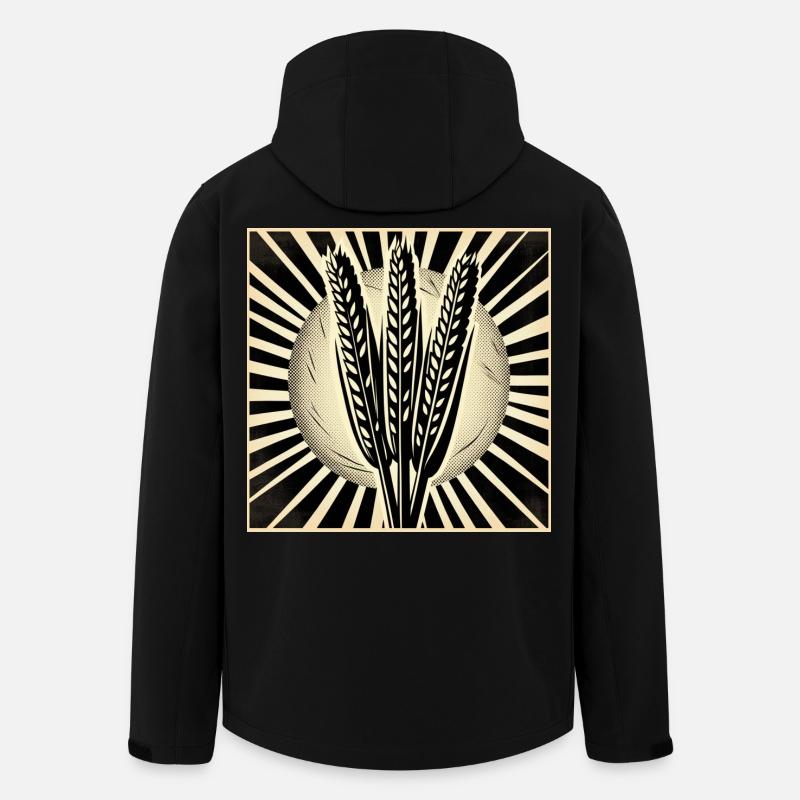 3 épis de blé - Veste softshell homme en polyester recyclé Stanley/Stella - noir