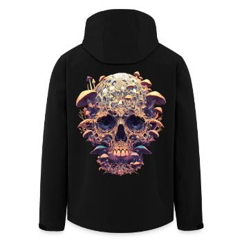 Cottagecore Crâne Champignons Crâne Grunge - Veste softshell homme en polyester recyclé Stanley/Stella - noir - Dos - AI Model Male 185 light (185cm)