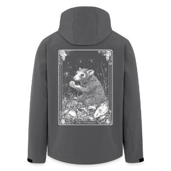 Tarot Tarot Carte Drôle L’Opossum Possum Occulte - Veste softshell homme en polyester recyclé Stanley/Stella - noir - Dos - AI Model Male 185 light (185cm)