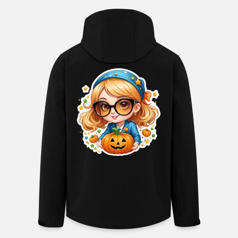 Kürbis Mädchen zu Halloween - Recycelte Männer Softshell-Jacke von Stanley/Stella - Schwarz