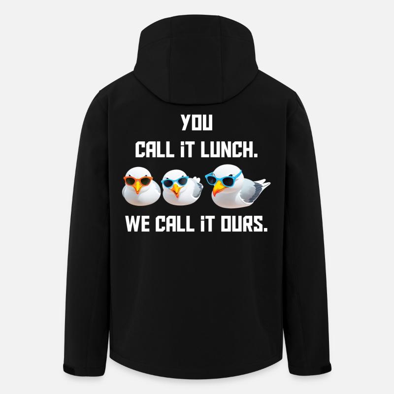 Du nennst es Mahlzeit - Wir nennen es Unser - Recycelte Männer Softshell-Jacke von Stanley/Stella - Schwarz