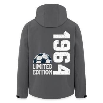 60th Anniversary 1964 Limited Edition Football - Men’s Recycled Softshell Jacket by Stanley/Stella - black - Back - AI Model Male 185 light (185cm)