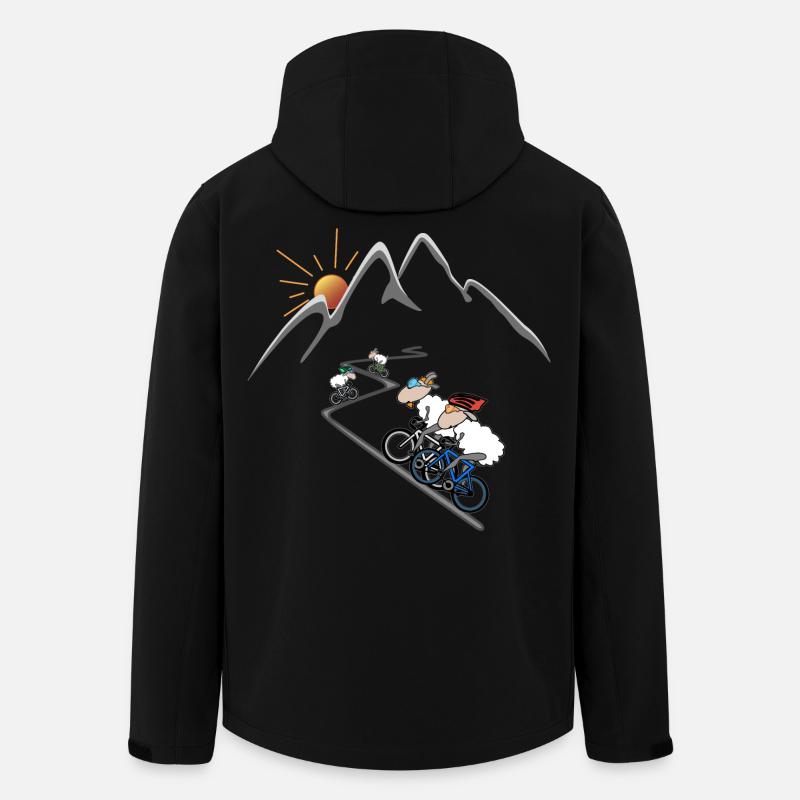 Radsport - Recycelte Männer Softshell-Jacke von Stanley/Stella - Schwarz