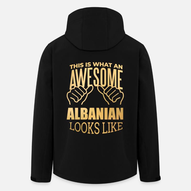 Albanien - Recycelte Männer Softshell-Jacke von Stanley/Stella - Schwarz