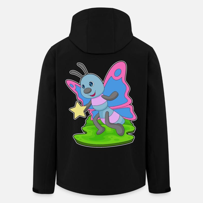 Étoile papillon - Veste softshell homme en polyester recyclé Stanley/Stella - noir