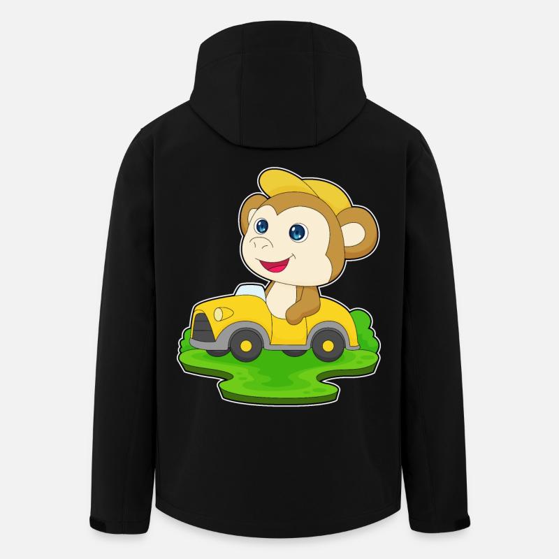 Monkey Car - Men’s Recycled Softshell Jacket by Stanley/Stella - black