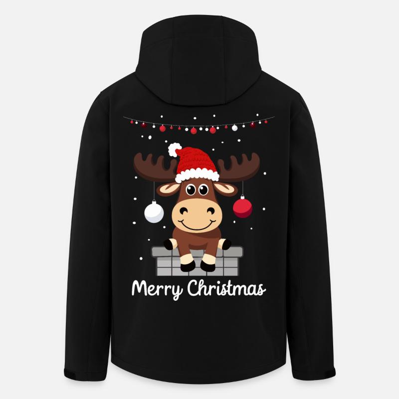 Süßer Weihnachtselch - Recycelte Männer Softshell-Jacke von Stanley/Stella - Schwarz