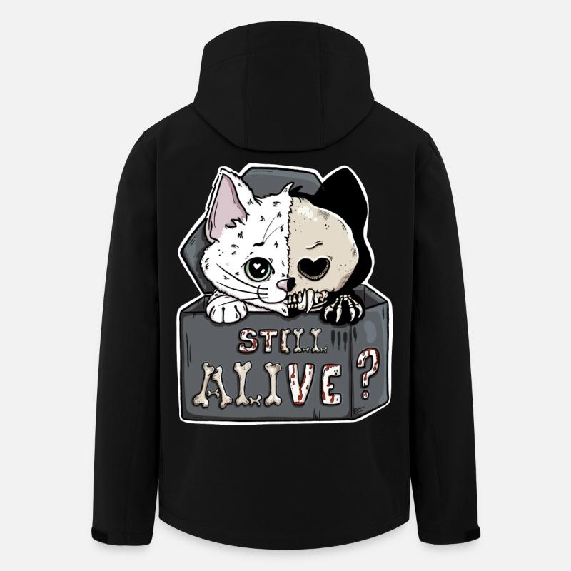 Schrödinger's Cat – Still Alive Halloween - Men’s Recycled Softshell Jacket by Stanley/Stella - black