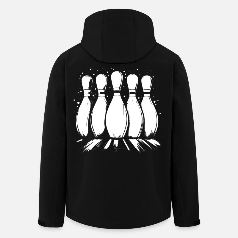 Quilles de bowling - Veste softshell homme en polyester recyclé Stanley/Stella - noir