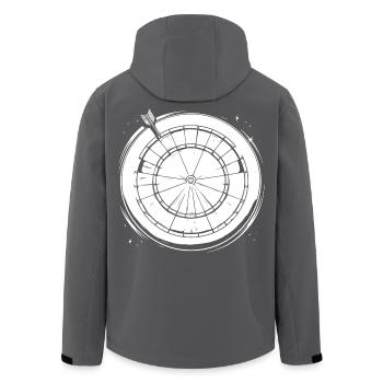Dart Zeichnung - Recycelte Männer Softshell-Jacke von Stanley/Stella - Schwarz - Hinten - AI Model Male 185 light (185cm)