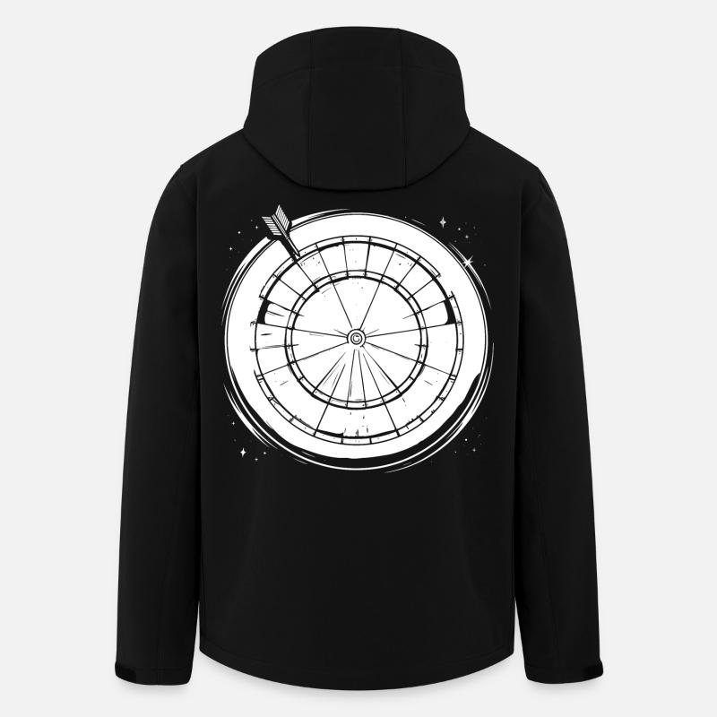 Dessin de fléchettes - Veste softshell homme en polyester recyclé Stanley/Stella - noir