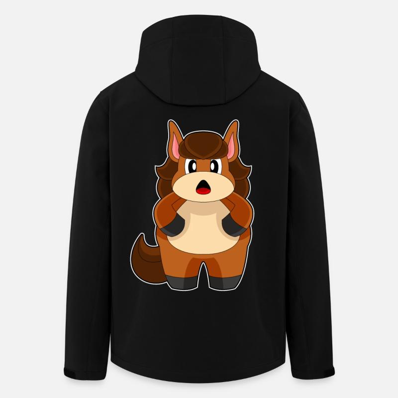 Pferd Dick - Recycelte Männer Softshell-Jacke von Stanley/Stella - Schwarz