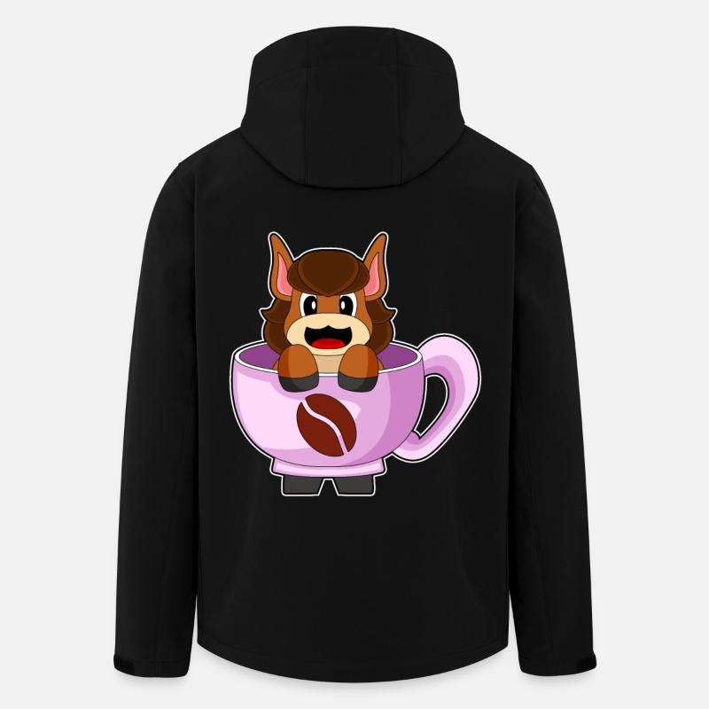 Tasse à café cheval - Veste softshell homme en polyester recyclé Stanley/Stella - noir