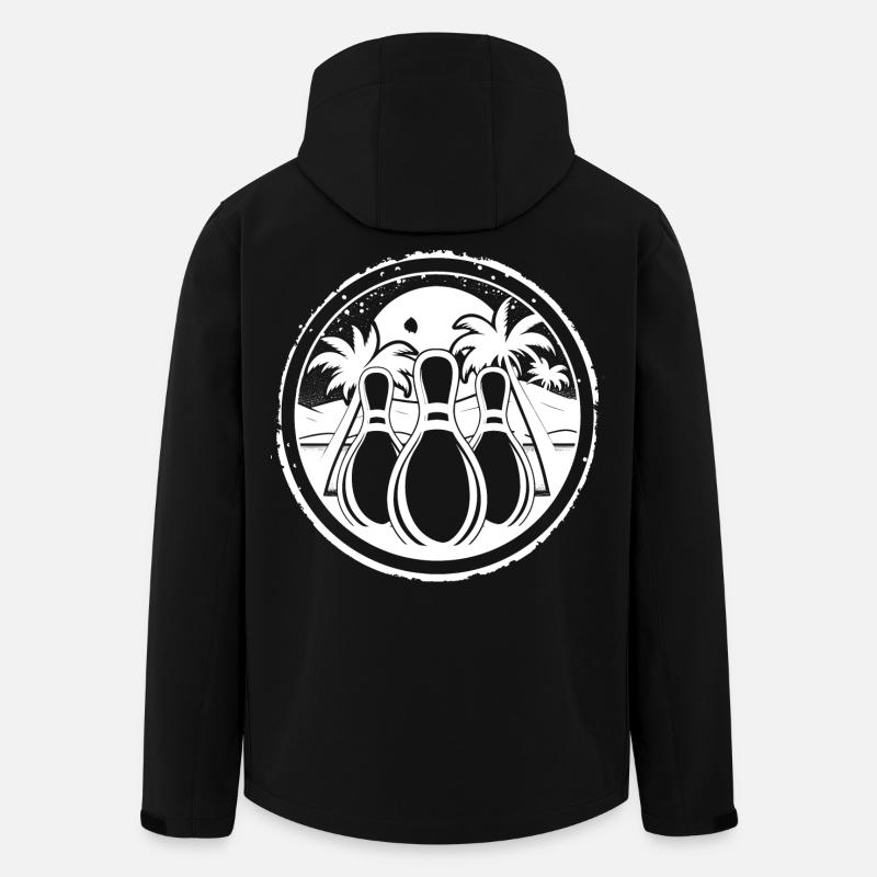 Bowling Logo - Recycelte Männer Softshell-Jacke von Stanley/Stella - Schwarz