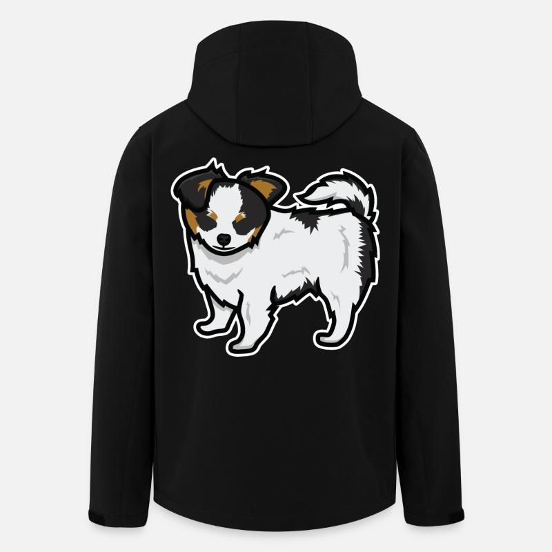 Hund Zeichnung - Recycelte Männer Softshell-Jacke von Stanley/Stella - Schwarz