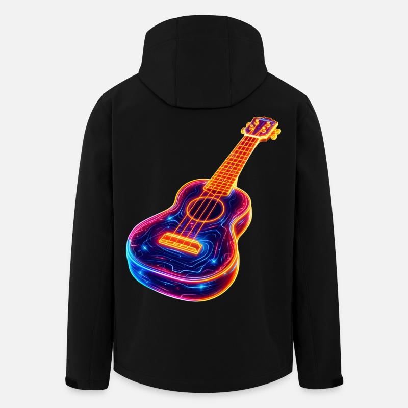 Ukulélé Synthwave - Veste softshell homme en polyester recyclé Stanley/Stella - noir