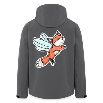 Fantastischer, fliegender Feen-Fuchs - Recycelte Männer Softshell-Jacke von Stanley/Stella - Schwarz - Hinten - AI Model Male 185 light (185cm)