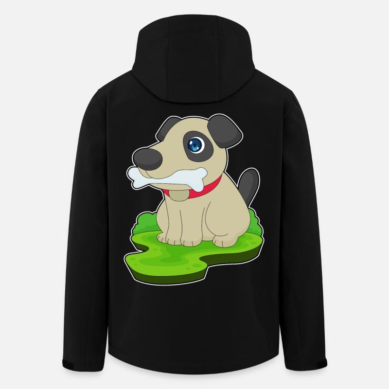 Hund Knochen - Recycelte Männer Softshell-Jacke von Stanley/Stella - Schwarz