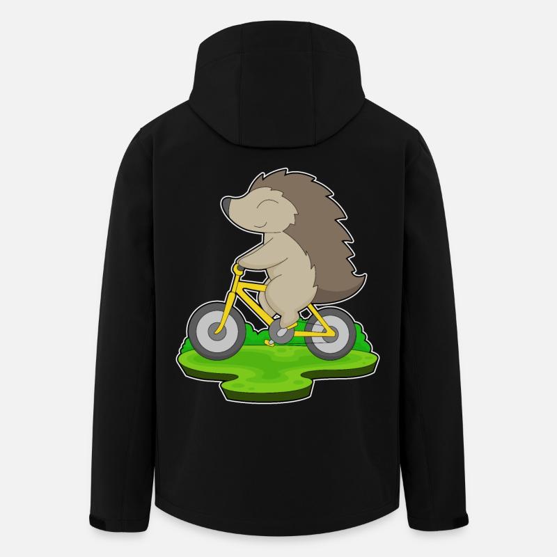 Igel Fahrrad - Recycelte Männer Softshell-Jacke von Stanley/Stella - Schwarz