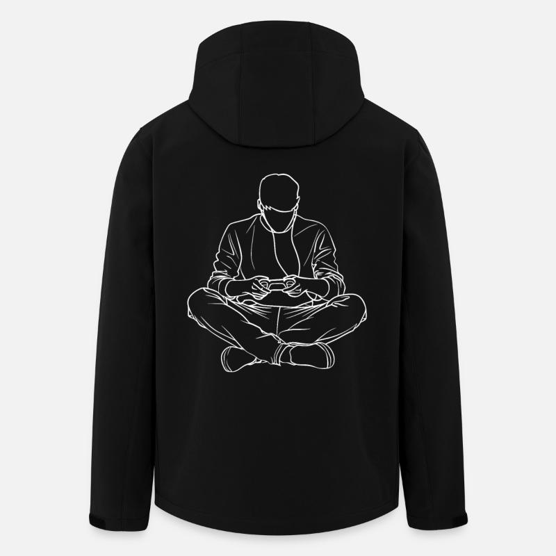 Gamer Skizze - Recycelte Männer Softshell-Jacke von Stanley/Stella - Schwarz