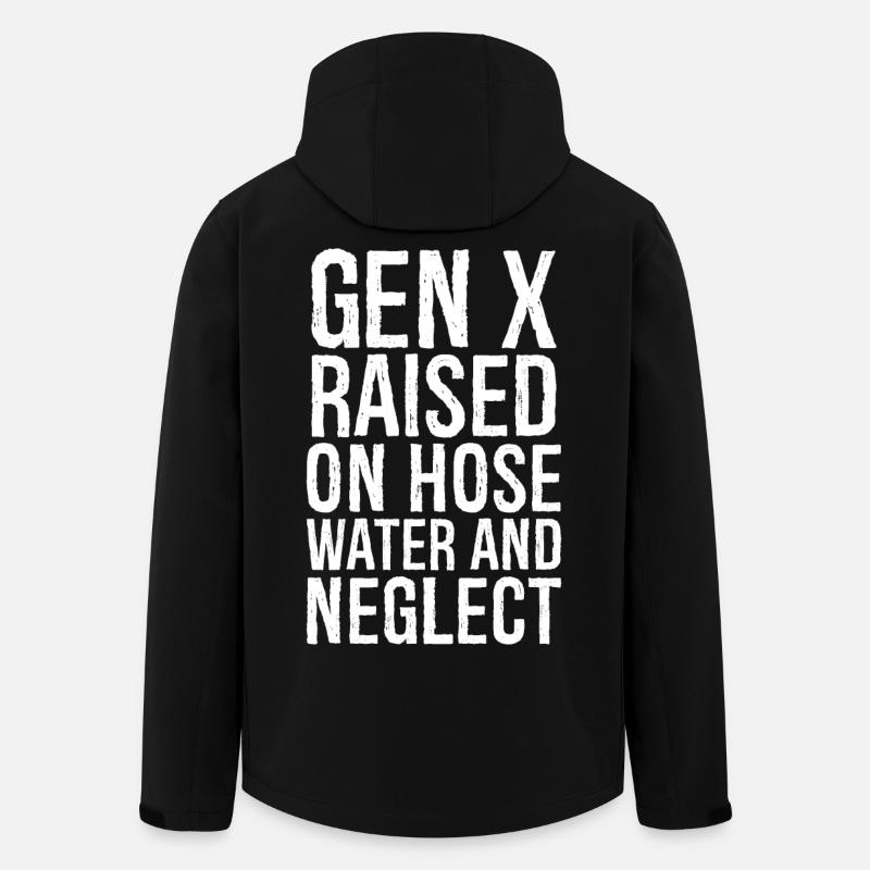 Gen X wuchs mit Schlauchwasser auf und vernachlässigte - Recycelte Männer Softshell-Jacke von Stanley/Stella - Schwarz