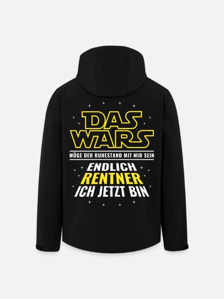 Rente Das wars - Endlich Rentner ich jetzt bin - Recycelte Männer Softshell-Jacke von Stanley/Stella - Schwarz
