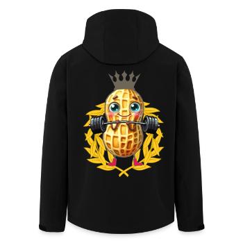 Peanut Weight Lifting Laurel Wreath Bodybuilder - Men’s Recycled Softshell Jacket by Stanley/Stella - black - Back - AI Model Male 185 light (185cm)