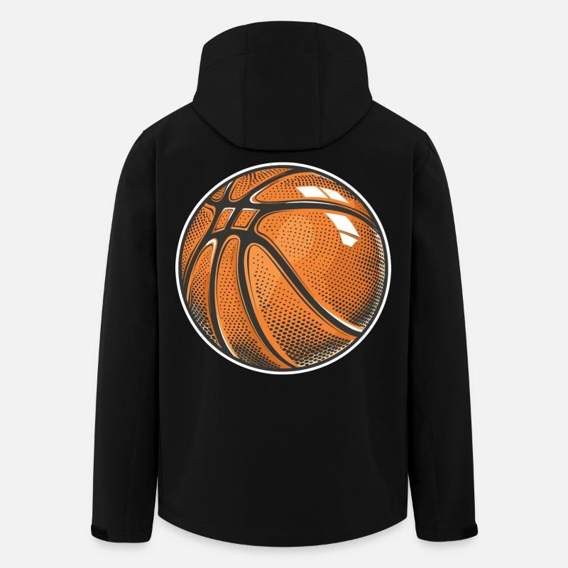 Basketball Ball Grafik - Recycelte Männer Softshell-Jacke von Stanley/Stella - Schwarz