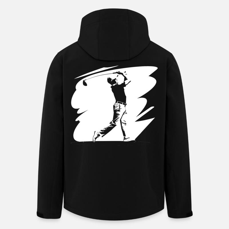 Golfer Sketch - Men’s Recycled Softshell Jacket by Stanley/Stella - black