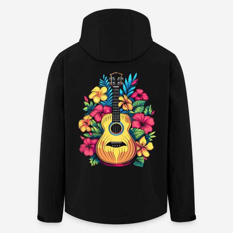 Ukulele Comic Look - Men’s Recycled Softshell Jacket by Stanley/Stella - black