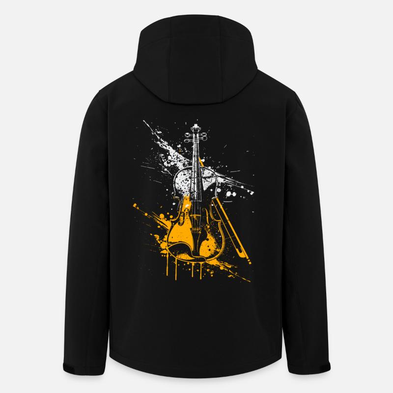 Violin Graffiti - Men’s Recycled Softshell Jacket by Stanley/Stella - black