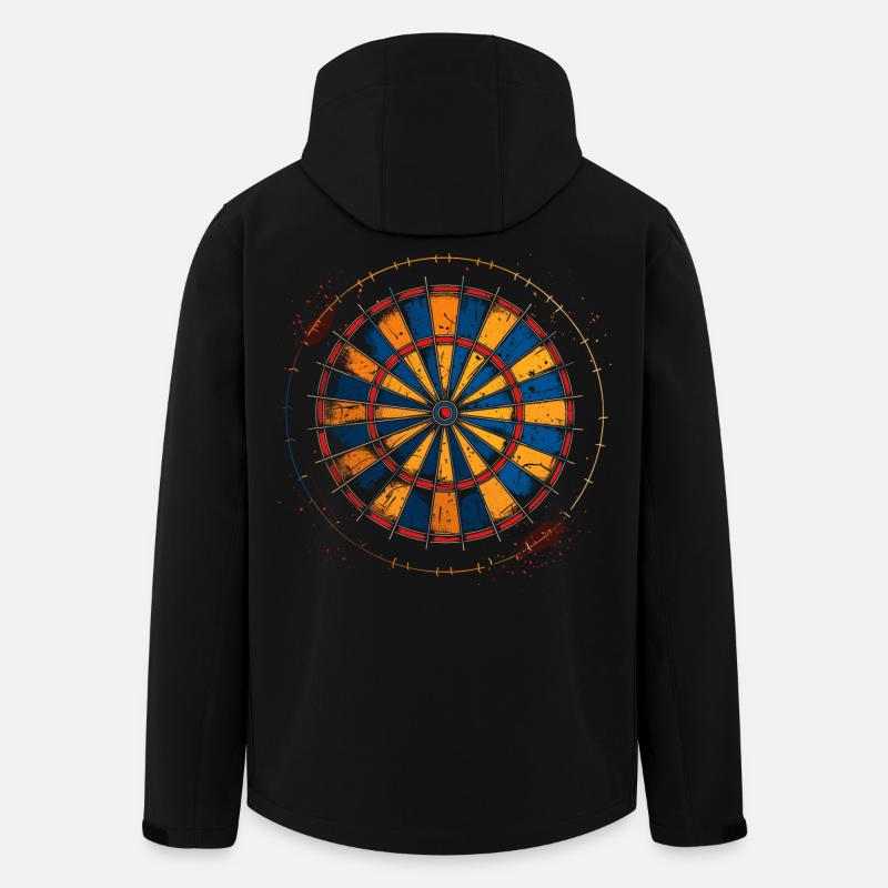 Dartscheibe Zeichnung - Recycelte Männer Softshell-Jacke von Stanley/Stella - Schwarz