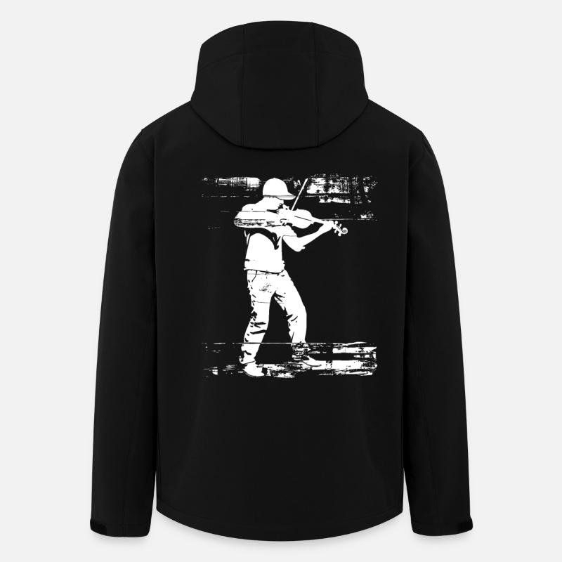 Violinist Skizze - Recycelte Männer Softshell-Jacke von Stanley/Stella - Schwarz