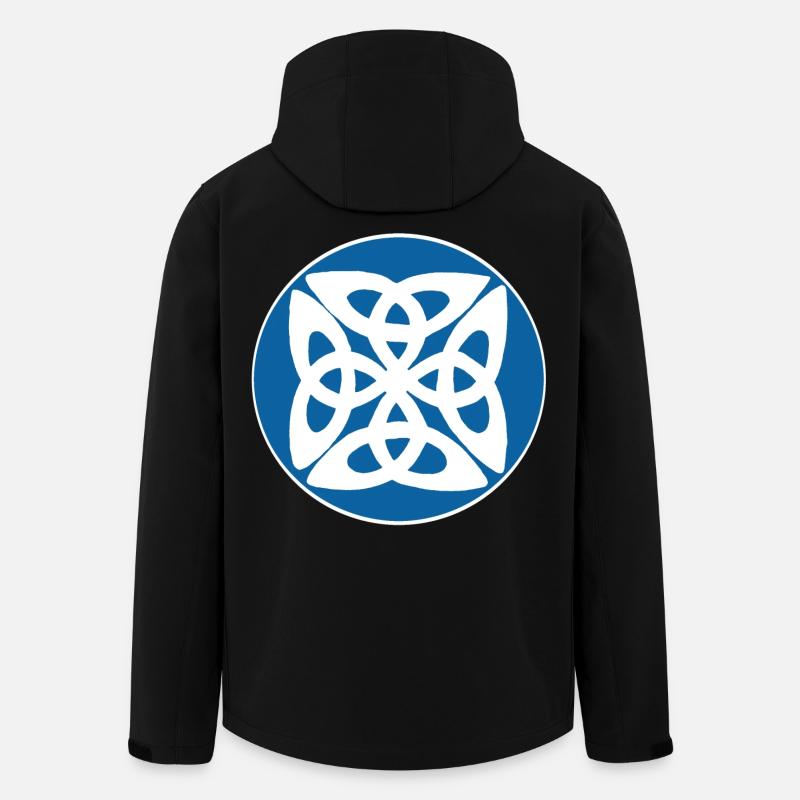 Blaues keltisches Symbol - Recycelte Männer Softshell-Jacke von Stanley/Stella - Schwarz