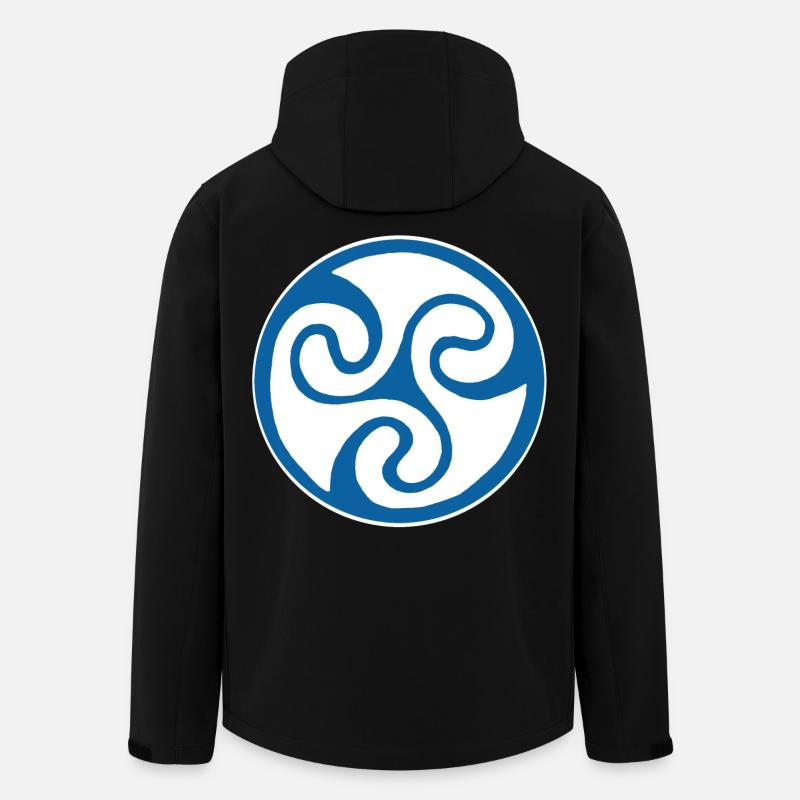 Blue Celtic symbol - Men’s Recycled Softshell Jacket by Stanley/Stella - black