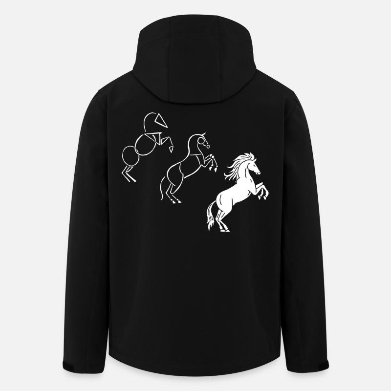 Zeichne mir ein weißes Pferd - Recycelte Männer Softshell-Jacke von Stanley/Stella - Schwarz