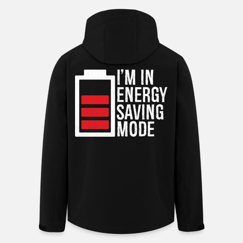Ich bin im Energiesparmodus - Recycelte Männer Softshell-Jacke von Stanley/Stella - Schwarz