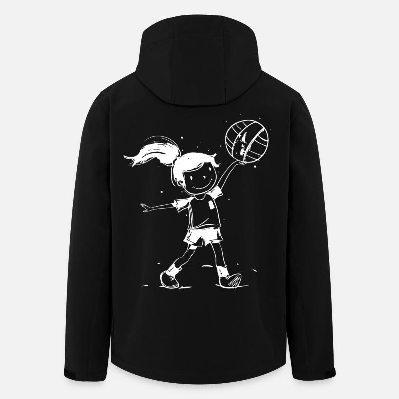 Volleyballerin Mädchen - Recycelte Männer Softshell-Jacke von Stanley/Stella - Schwarz