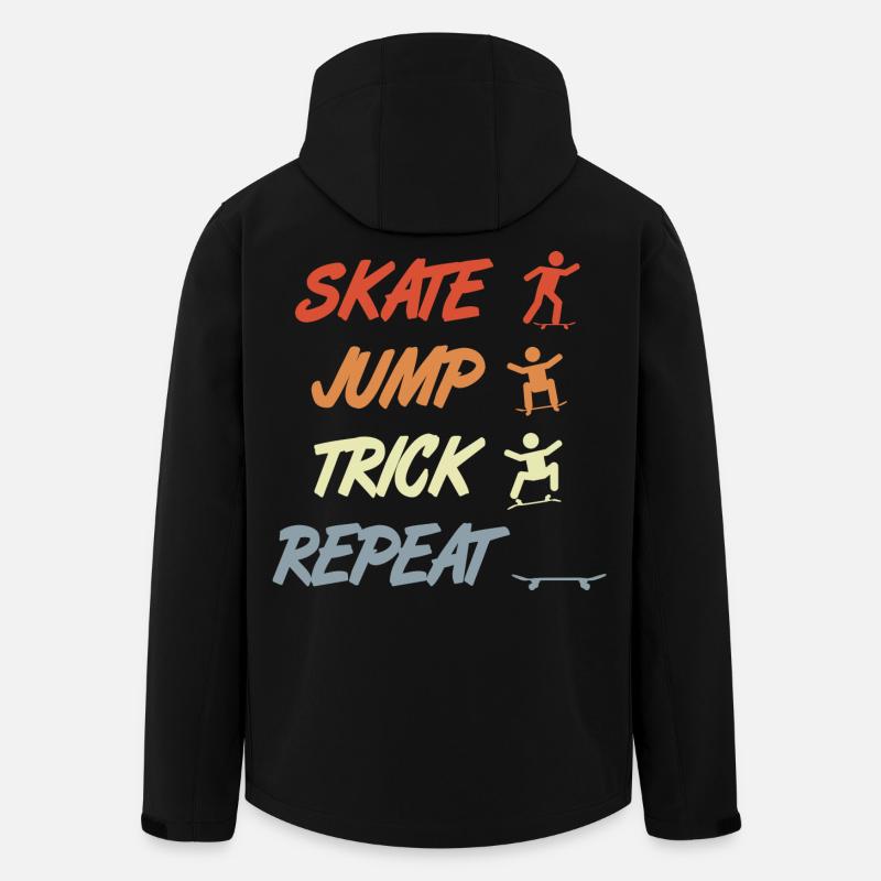 Skating, jumping, tricking, repeating - Men’s Recycled Softshell Jacket by Stanley/Stella - black