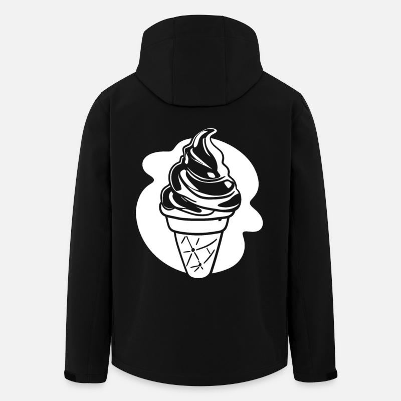 Eiscreme Zeichnung - Recycelte Männer Softshell-Jacke von Stanley/Stella - Schwarz